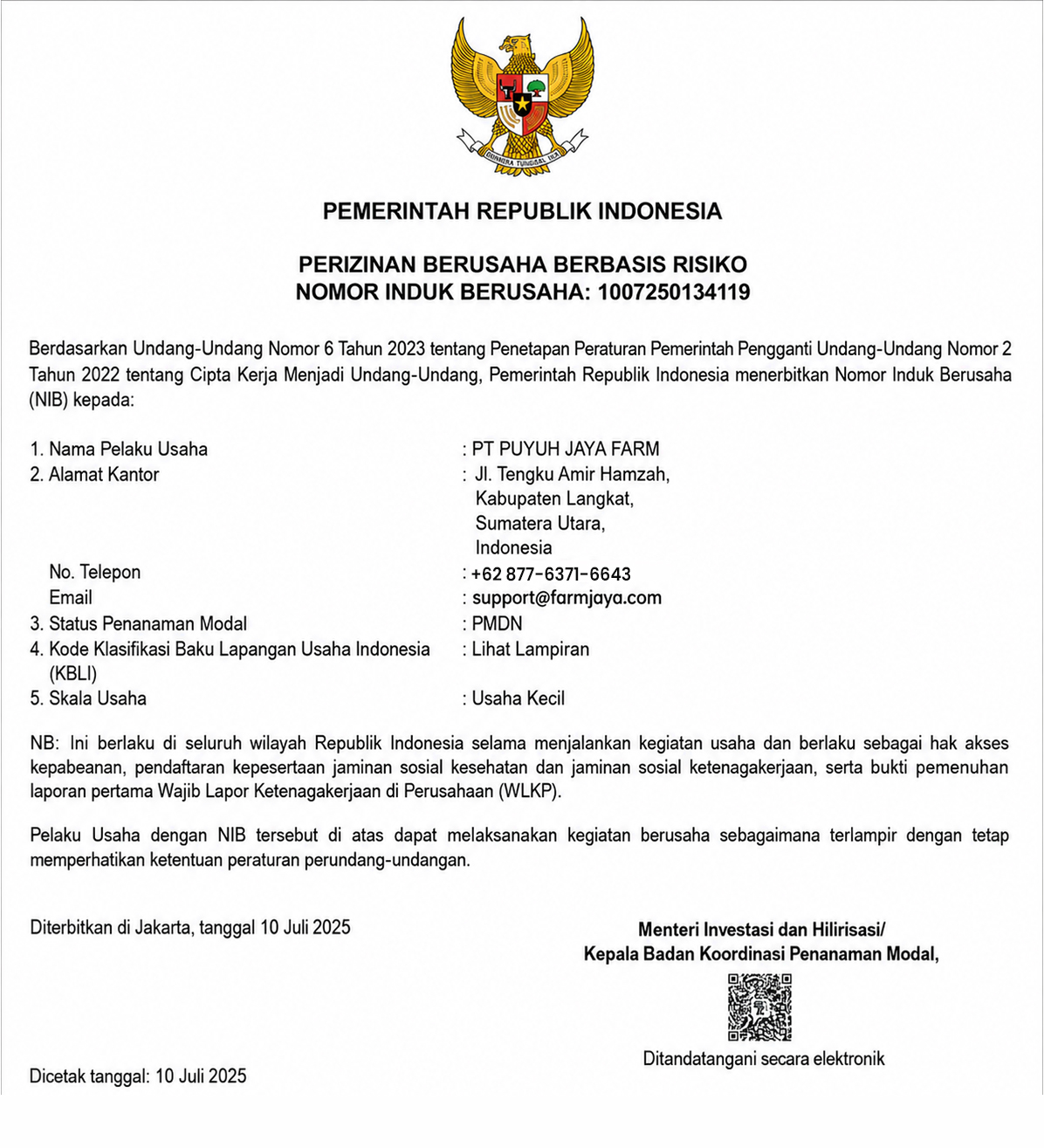 Surat Izin Usaha